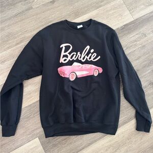 Port and Company Barbie Black Sweatshirt with Pink Car